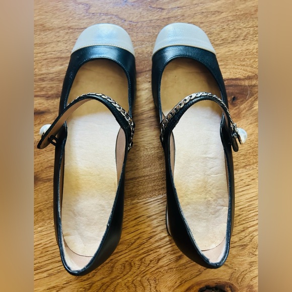 Festa  Black and White Women's Mary Jane Shoes slip on size 6.5 (37)  Italy - Picture 6 of 8